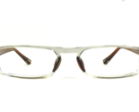 Jhane Barnes Eyeglasses Frames Factor CR Brown Clear Rectangular 51-17-135 - $69.29