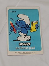 VINTAGE 1980s Unused Mead Smurfs Scribble Pad Notebook - £15.68 GBP