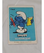VINTAGE 1980s Unused Mead Smurfs Scribble Pad Notebook - £15.68 GBP