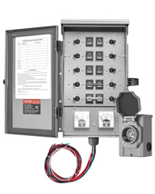 VEVOR Manual Transfer Switch, 30-Amp 10-Circuit, Mechanical Watt Meter, ... - $158.99