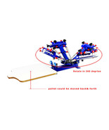 TECHTONGDA Micro-adjust 4 Color 1 Station Screen Printing Press Machine ... - $556.98 CAD