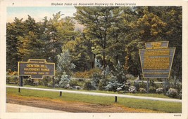 Denton Hill Pennsylvania Highest Point On Roosevelt Highway Postcard c1920-30s - £7.01 GBP