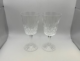 Pair of Waterford Crystal LISMORE Water Goblets Glasses - $69.99