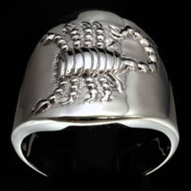 Sterling silver Zodiac ring Scorpio The Passionate Scorpions Horoscope symbol as - £63.80 GBP