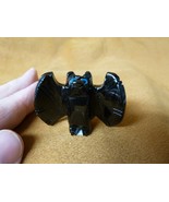 (Y-BAT-202) BAT BLACK Onyx bats flying figurine stone gemstone PERU Chir... - $17.80 CAD