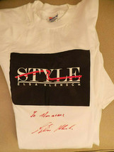 unworn Elsa Klensch Signed Hanes T Shirt Size XL inscribed to Norman c 1992 NF - £31.63 GBP
