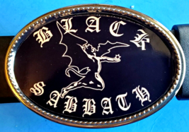 BLACK SABBATH Rock Logo Epoxy PHOTO MUSIC BELT BUCKLE -NEW! - £14.20 GBP
