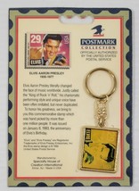 N2) 1992 USPS Postmark Collection Elvis Presley Postage Stamp Key Chain - £5.41 GBP