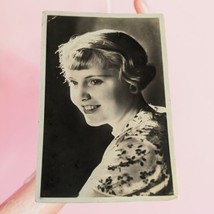 Vintage Portrait Real Photo RPPC Postcard Lovely Blond Hair Lady w/Lipst... - £7.44 GBP