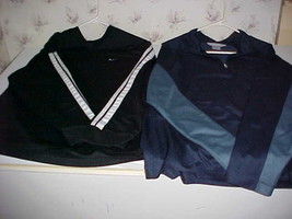 2 Nike Men&#39;s Shirts Polyester Long Sleeves Blue &amp; Black Pullover XL - $19.79