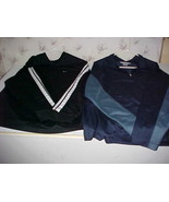 2 Nike Men&#39;s Shirts Polyester Long Sleeves Blue &amp; Black Pullover XL - $19.79