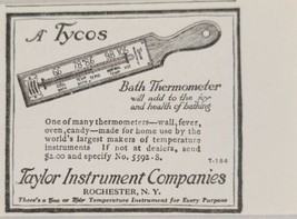 1921 Print Ad A Tycos Bath Thermometer Taylor Instruments Rochester,New York - £5.72 GBP