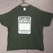 Hunting Caution Shirt Beware Of Huntingitis Outdoors funny 2XL - $8.90