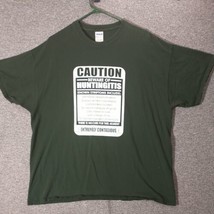 Hunting Caution Shirt Beware Of Huntingitis Outdoors funny 2XL - £6.68 GBP