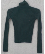 Aeropostale Turtleneck Sweater Ladies Juniors SZ XS Green Knit Ribbed To... - $9.99