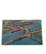 Postcard The Sault Ste Marie International Bridge Soo Locks Chrome Unposted - $4.15
