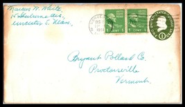 1951 US Cover - Worcester, Massachusetts to Proctorsville, Vermont E7 - £2.33 GBP