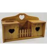 Vintage Wooden Bath Tissue Box Toilet Paper Holder Wall Mount Rack Count... - £39.41 GBP