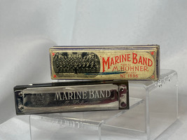 Marine Band M. Hohner Germany No 1896 Harmonica Musical Instrument Key o... - $39.55