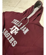 Texas A&amp;M Aggies Hoodie Mens L Colosseum Maroon Long Sleeve Pullover Swe... - €18,21 EUR
