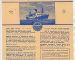 1937 Columbian Line Cruises Brochures San Souci &amp; Citadel La Ferriere Ha... - £25.29 GBP