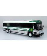 New! MCI D4000 Riverside County Sheriff Bus Iconic Replicas 1/87 Scale 8... - £45.17 GBP