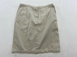 Tara Vanessa Women&#39;s Size Large Pencil Skirt Beige Cotton Flat Front Poc... - $7.92