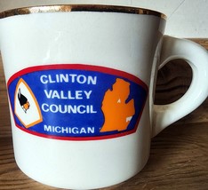 Vintage Boy Scouts Clinton Valley Council Michigan Ceramic Mug BSA - $9.49