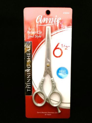ANNIE THINNING SHEAR 6 1/2" SANG BLASTED STAINLESS STEEL 30 TEETH #5042 - $7.99