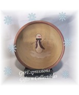 PRiMiTiVe Medium HP Wooden Snowman Bowl w/Hanging Shelf - $17.95