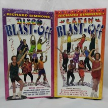 Richard Simmons VHS Workout Tape Lot Latin Blast Off Disco Blast Dance F... - $10.54