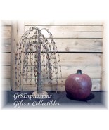 PRiMiTiVe FOLK ART HANDPAINTED COLONIAL RED PUMPKIN - $9.56 CAD