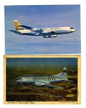 Continental Airlines Boeing 720B Fan Jet Postcard &amp; Convair Liner Linen ... - £9.38 GBP