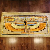 XXXXL Huge Signed Handmade Papyrus Egyptian Queen_ISIS Painting...75&quot;x36&quot; inches - £104.17 GBP