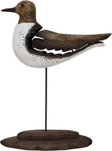 Wooden Seagull Statue Bird Decor Indoor Standing Seagulls Figurine Solid seagull - £14.18 GBP+