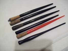 Lot of 6 Vtg Fountain Ink Dip / Calligraphy Pen Wood &amp; Plastic Hanover E... - $457.39 MXN