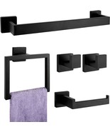 5-Pieces Matte Black Bathroom Hardware Accessories Set, Sus304 Stainless... - €36,43 EUR