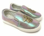 Cat &amp; Jack Silver Iridescent Gold Unicorn Roana Girls Kids Slip-on Shoes... - $15.99