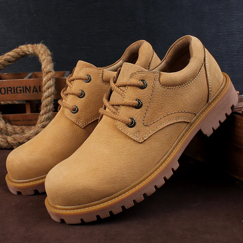 Autumn Genuine Leather Non Slip Work Shoes Men Working Werkschoenen Casu... - $90.47