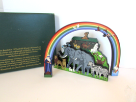 Sheila&#39;s Wood Shelf Sitter Noah&#39;s Ark #ACL24 2 Pc Ltd Ed Boxed 1999 Usa - £19.74 GBP