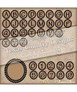 Digital Scrapbooking Alpha  Pearled Circle Set - $5.48 CAD