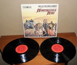 Vintage Honeysuckle Rose Willie Nelson &amp; Family 1980 Double Vinyl Record Album - £15.64 GBP