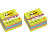 Post it Super Sticky Notes Cube, 3 in x 3 in, Bright Colors, 2 Cube - $9.81