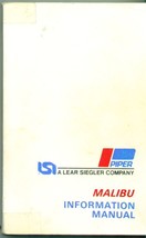 Piper Aircraft Malibu Information Manual 1984 - $5.95