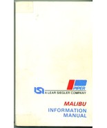 Piper Aircraft Malibu Information Manual 1984 - £4.70 GBP