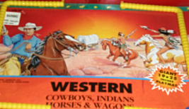 Western Cowboys and Indians Set- Cowboys, Indians, Horses and Wagon - £7.99 GBP