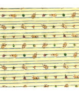 Fabric Beatrix Potter Peter Rabbit 2 Yards Yellow Stripe Bunnies 2001  - €21,45 EUR