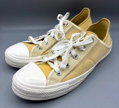 Converse Womens Shoes 10 Yellow Low Top Sneakers Crush Heel - $517.41 MXN