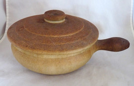 Antique Earthenware covered Salt Glaze Primitive Stoneware Baking Dish p... - $85.00