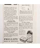 1934 Phillips Milk of Magnesia Heartburn Advertisement Medical Ephemera  - $366.69 MXN